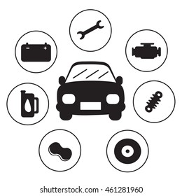 Car service vector icon.