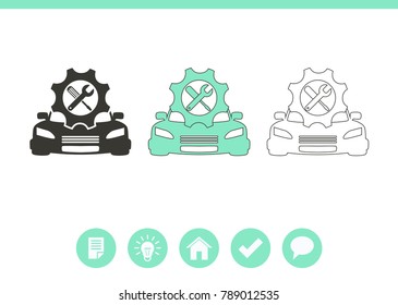 Car service vector icon. Auto repair icon.