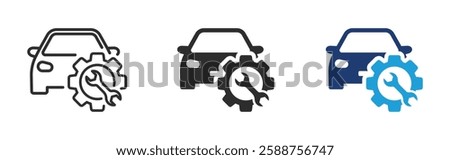 Car service vector icon. Car maintenance icon. Car repair illustrations