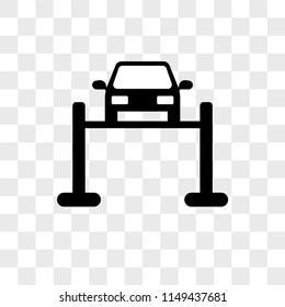 Car in Service vector icon on transparent background, Car in Service icon