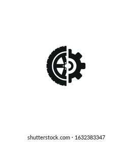 car service vector icon on white background