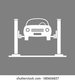 Car service vector icon on grey background