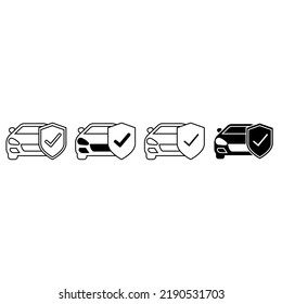 Car service vector icon set. Checkup illustration sign collection. Registration symbol.