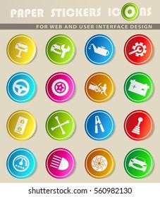 car service vector icons for user interface design