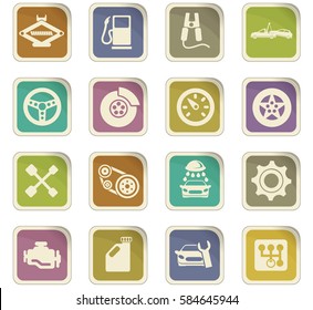 car service vector icons for user interface design