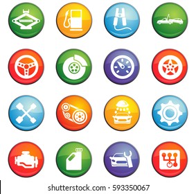 car service vector icons for user interface design