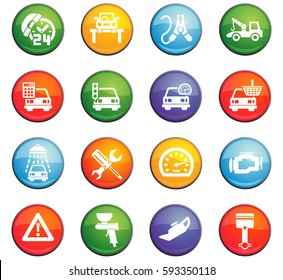 car service vector icons for user interface design