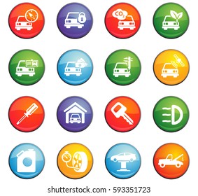 car service vector icons for user interface design