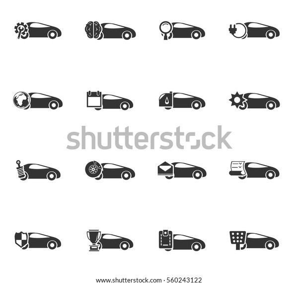 car
service vector icons for user interface
design