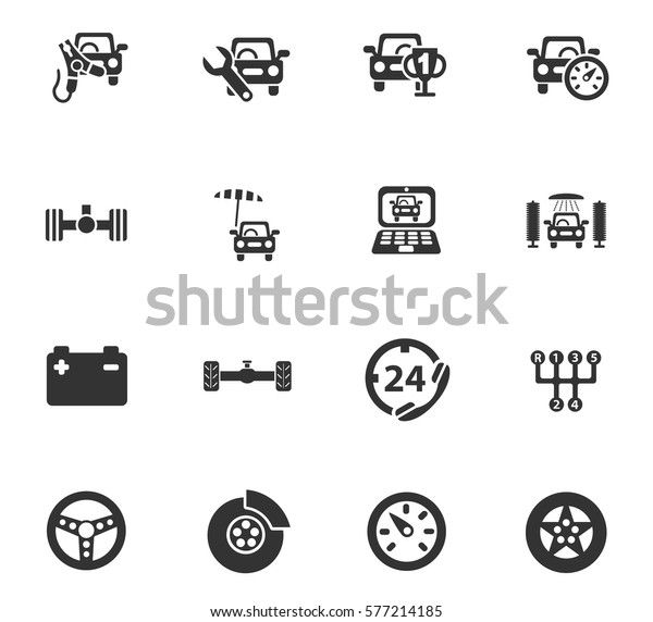 car\
service vector icons for user interface\
design