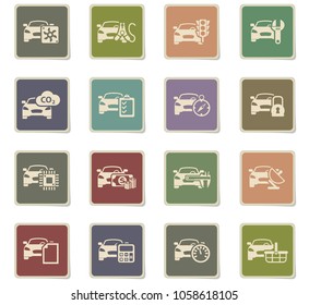 car service vector icons for web and user interface design