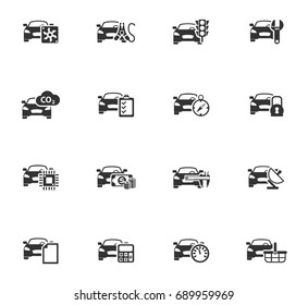 car service vector icons for web and user interface design