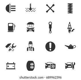 car service vector icons for web and user interface design