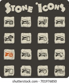 car service vector icons for web and user interface design
