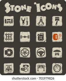 car service vector icons for web and user interface design