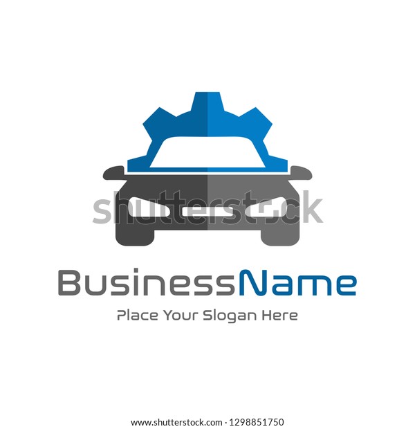 Car service vector logo template. Logo with\
wrench or gear symbol.  This logo is suitable for industrial,\
automotive and technology.