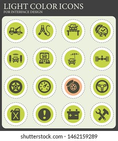 car service web icons for user interface design