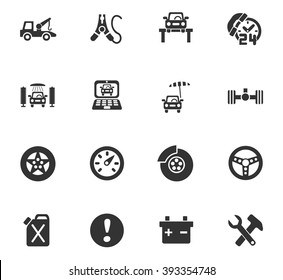 car service web icons for user interface design