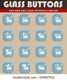 car service web icons for user interface design