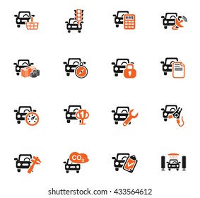 car service web icons for user interface design