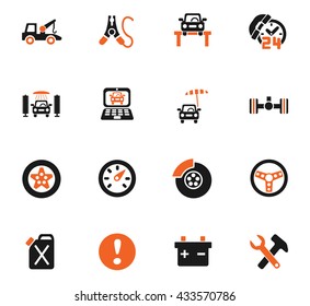car service web icons for user interface design