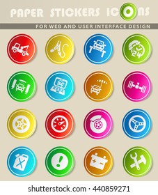 car service web icons for user interface design