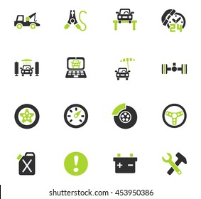 car service web icons for user interface design
