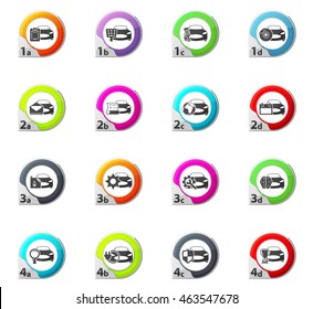 Car service web icons for user interface design