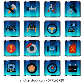 car service web icons for user interface design