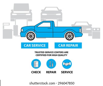 Car service,Flat designed banners for ui-ux design 