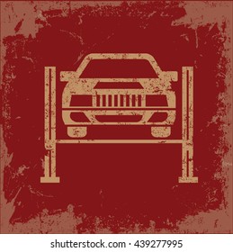 Car service,Maintenance,repair design on red background,vector