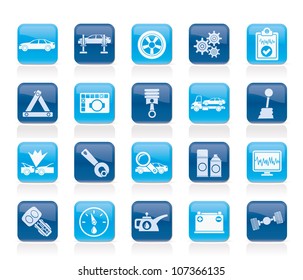 car services and transportation icons - vector icon set