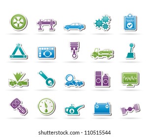 car services and transportation icons - vector icon set