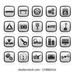 car services and transportation icons - vector icon set