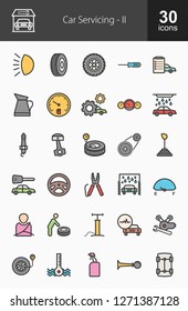 Car Servicing Filled Icons