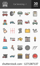 Car Servicing Filled Icons