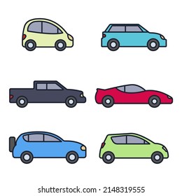 car set icon symbol template for graphic and web design collection logo vector illustration