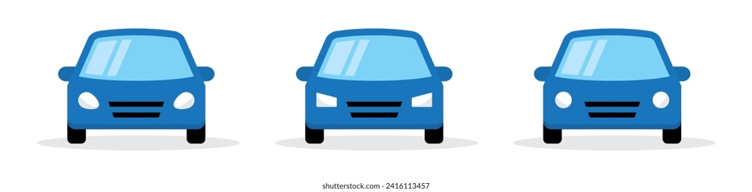 Auto-Set-Symbol. Transportsymbol, Vektorgrafik