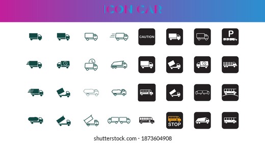 Car Set icon vector graphic of template