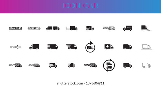 Car Set icon vector graphic of template