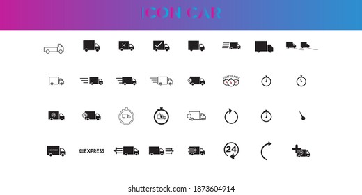 Gráfico vectorial del icono Juego de Coches de la plantilla
