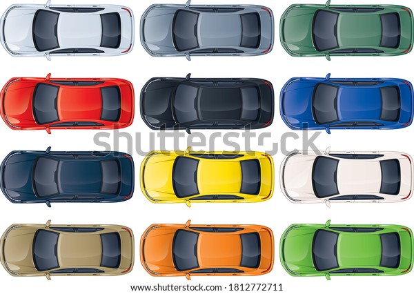 Car set seen from\
above