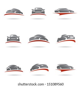 Car set. Vector 