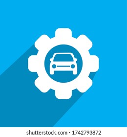 car setting icon , service car icon