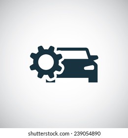 car settings icon on white background 