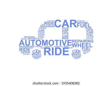 Car shape typography design. Easy to edit with vector file. Can use for your creative content. Especially about automotive.