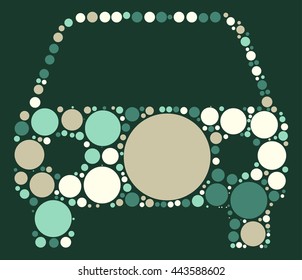 car shape vector design by color point