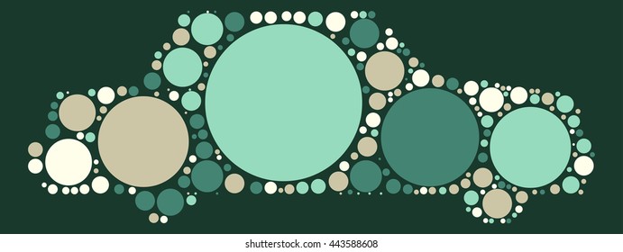 car shape vector design by color point