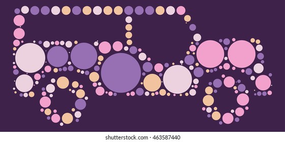 car shape vector design by color point