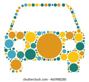 car shape vector design by color point